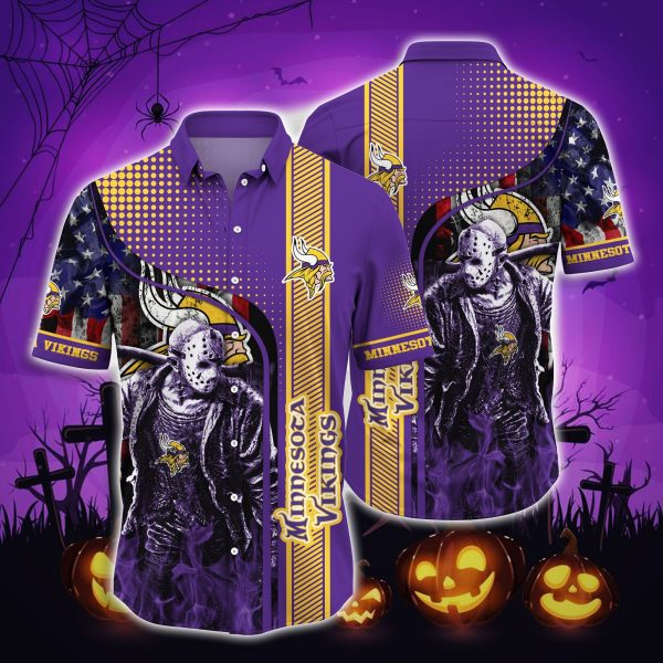 Minnesota Vikings Halloween-aloha shirt