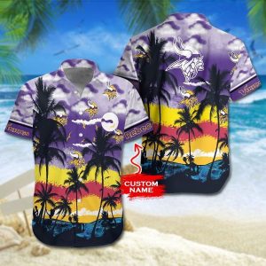 Minnesota Vikings NFL Gift For Fan Personalized Hawaiian Graphic Print