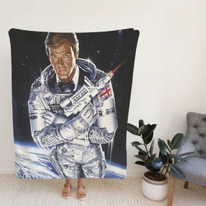 Moonraker Movie Roger Moore James Bond Fleece Blanket