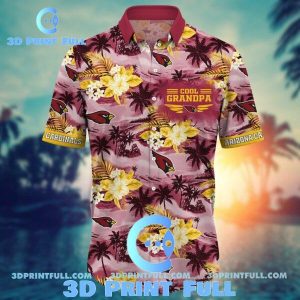 NFL Arizona Cardinals Hawaiian Shirt Grandparent New 2022