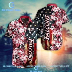 NFL Atlanta Falcons Hawaiian Shirt Flag Flower