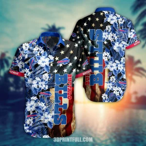 NFL Buffalo Bills Hawaiian Shirt Flag Flower