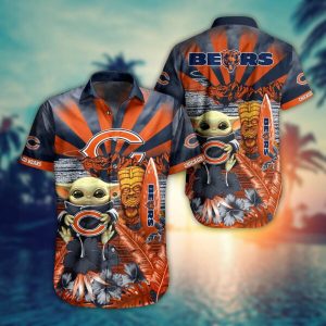 NFL Chicago Bears Hawaiian Shirt Baby Yoda Style Summer