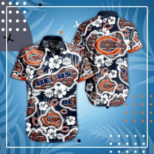 NFL Chicago Bears Hawaiian Shirt Short For Fans 1