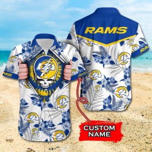 NFL Los Angeles Rams Grateful Dead Gift For Fan Personalized Hawaiian