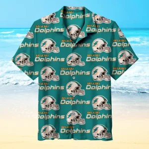 NFL Miami Dolphin Logo Hawaiian Shirt