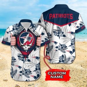 NFL New England Patriots Grateful Dead Gift For Fan Personalized Hawai