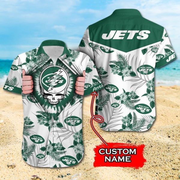 NFL New York Jets Grateful Dead Gift For Fan Personalized Hawaiian