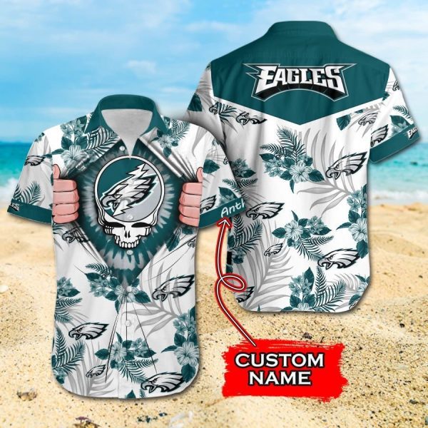 NFL Philadelphia Eagles Grateful Dead Gift For Fan Personalized Hawaii