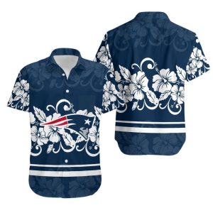 New England Patriots Hibiscus Flowers Hawaii Shirt and Shorts Summer C