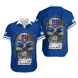 New York Giants Sugar Skull NFL Gift For Fan Hawaiian Graphic Print Sh