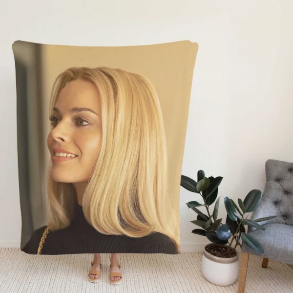 Once Upon A Time In Hollywood Movie Margot Robbie Fleece Blanket