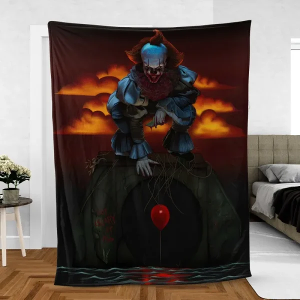 Pennywises Resurgence The Clowns Revenge Fleece Blanket