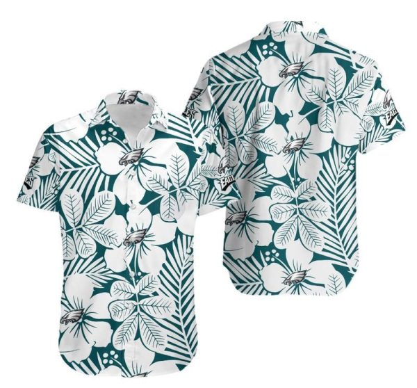 Philadelphia Eagles Flower Hawaii Shirt and Shorts Summer Collection H