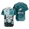 Philadelphia Eagles Skull NFL Gift For Fan Hawaiian Graphic Print Shor