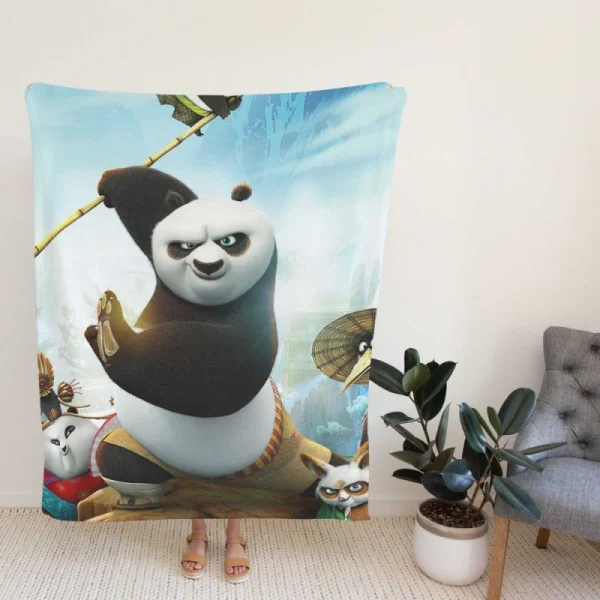 Po in Kung Fu Panda 3 Movie Fleece Blanket