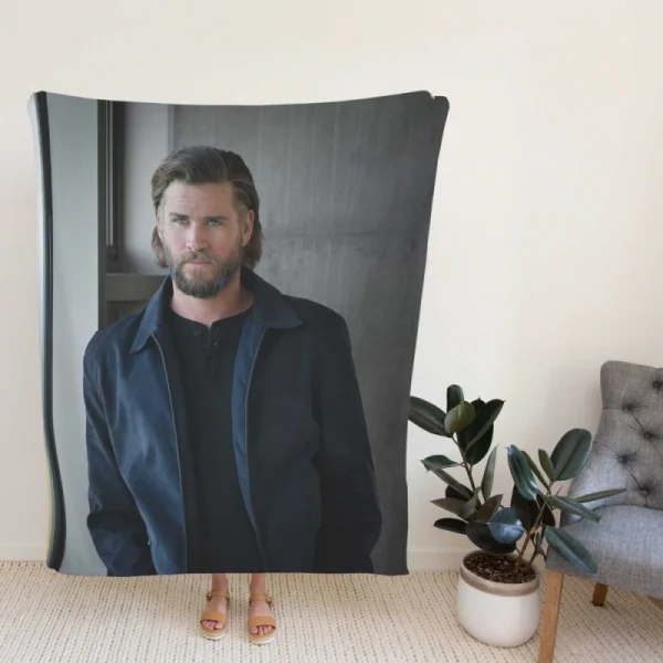 Poker Face Movie Liam Hemsworth Fleece Blanket