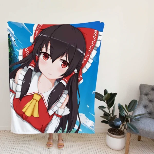 Reimu Hakurei Touhou Fleece Blanket