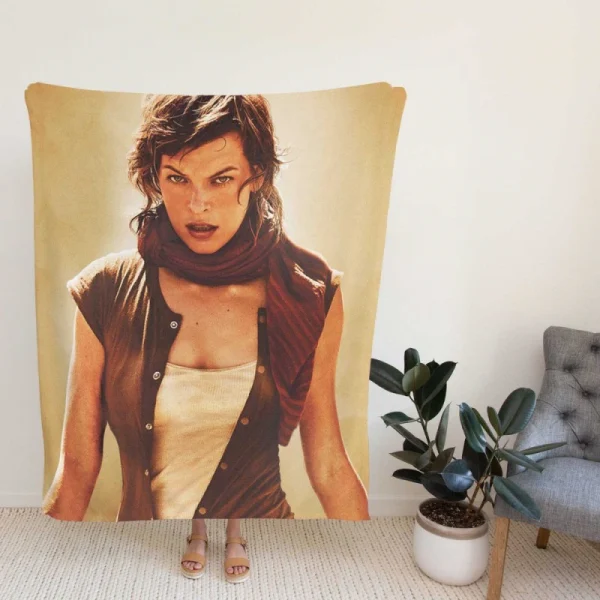 Resident Evil Extinction Movie Milla Jovovich Alice Fleece Blanket