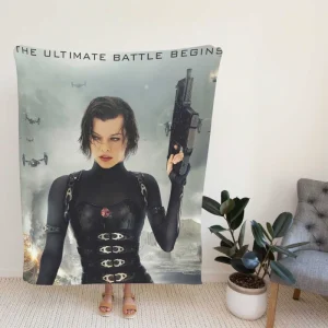 Resident Evil Retribution Movie Milla Jovovich Fleece Blanket