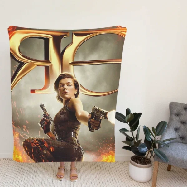 Resident Evil The Final Chapter Movie Milla Jovovich Fleece Blanket