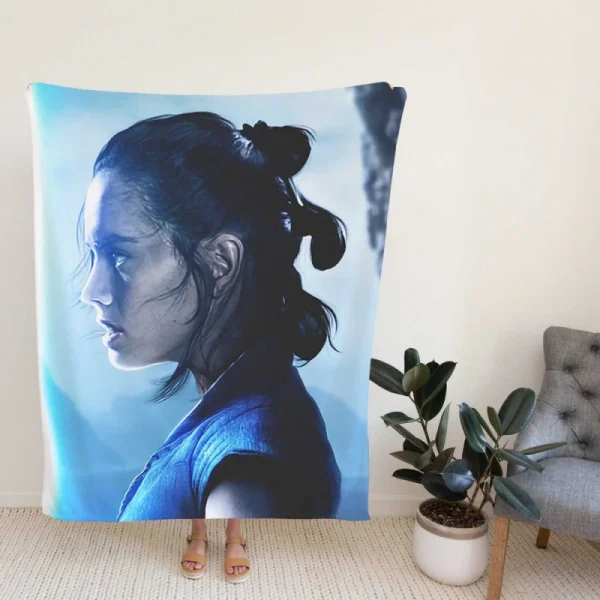 Rey Lightsaber in Star Wars The Last Jedi Movie Fleece Blanket