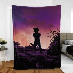 Rocket Raccoon Guardians Space Odyssey Fleece Blanket