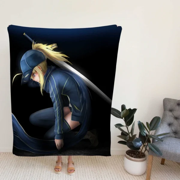 Saber Fate Grand Order Japanese Anime Fleece Blanket