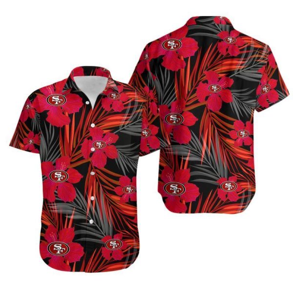 San Francisco 49ers Flower Hawaii Shirt and Shorts Summer Collection