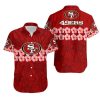 San Francisco 49ers Flower and Logo Hawaii Shirt and Shorts Summer Col