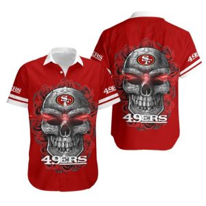 San Francisco 49ers Sugar Skull NFL Gift For Fan Hawaiian Graphic Prin