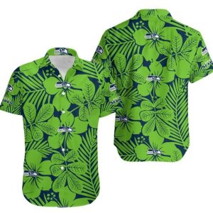 Seattle Seahawks Flower Hawaii Shirt and Shorts Summer Collection H97