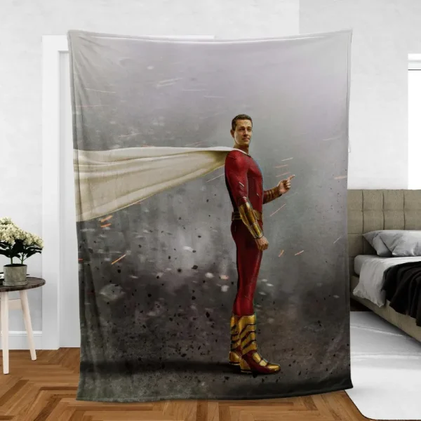 Shazam Fury of the Gods DC Fleece Blanket