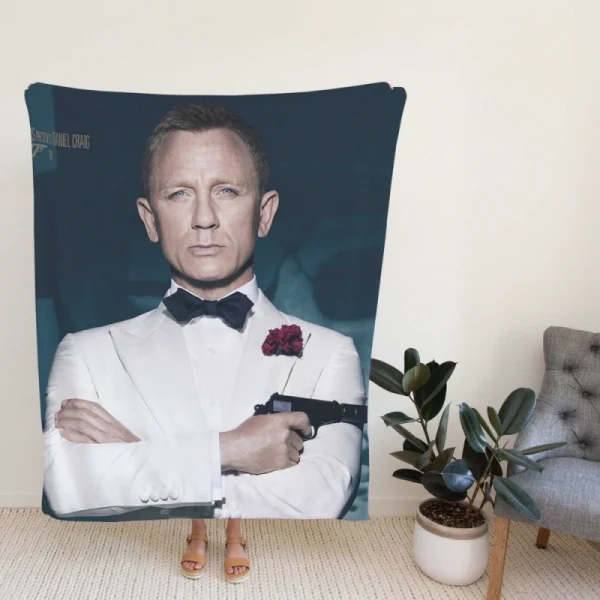 Spectre Movie Daniel Craig Fleece Blanket