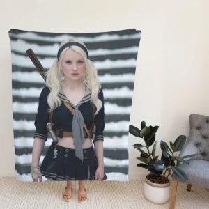 Sucker Punch Movie Emily Browning Babydoll Fleece Blanket