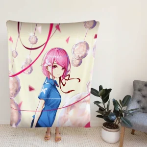 Teen Japanese Anime Girl Fleece Blanket