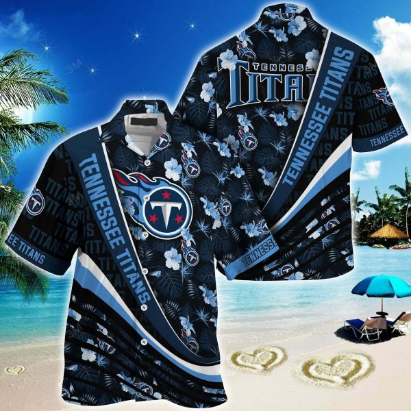 Tennessee Titans NFL Summer Hawaiian Shirt With Tropical Flower Pattern