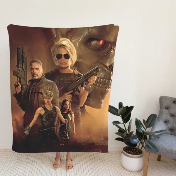 Terminator Dark Fate Movie Arnold Schwarzenegger Fleece Blanket