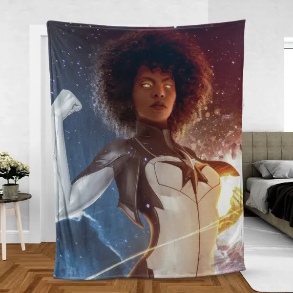 Teyonah Parris as Monica Rambeau The Marvels Heroine Fleece Blanket