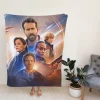 The Adam Project Movie Ryan Reynolds Zoe Saldana Fleece Blanket