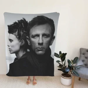 The Girl With The Dragon Tattoo Movie Daniel Craig Fleece Blanket