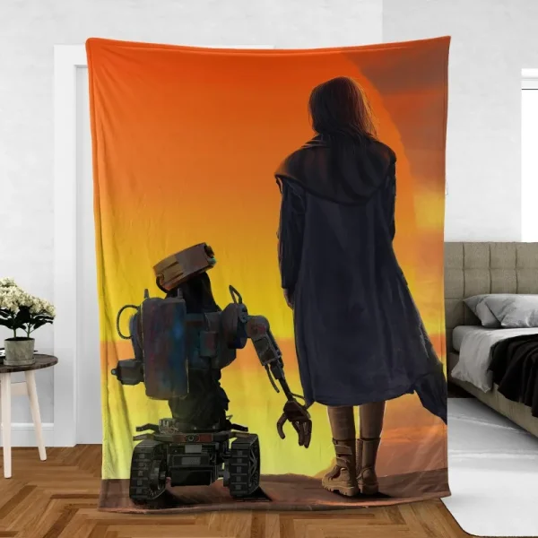 The Last Spark of Hope Dystopian Adventure Fleece Blanket