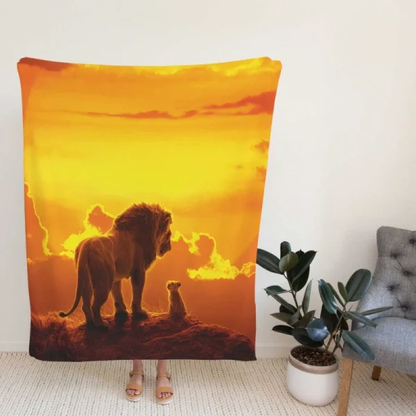 The Lion King Movie Simba Mufasa Fleece Blanket