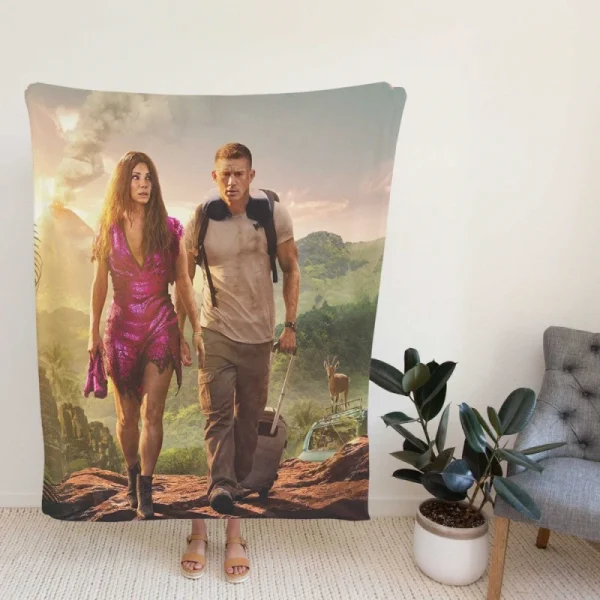 The Lost City Movie Sandra Bullock Channing Tatum Fleece Blanket