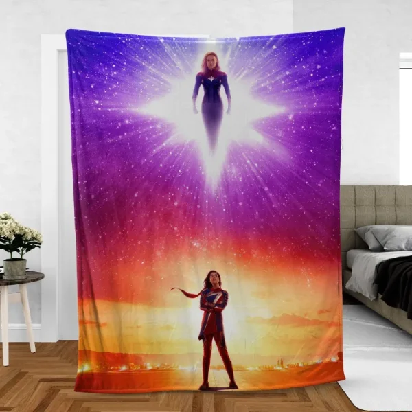 The Marvels Heroic Ensemble Fleece Blanket