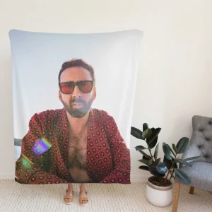 The Unbearable Weight of Massive Talent Movie Nicolas Cage Fleece Blanket