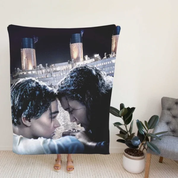 Titanic Movie Kate Winslet Leonardo Dicaprio Fleece Blanket