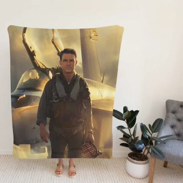 Tom Cruise in Top Gun Maverick Movie Fleece Blanket