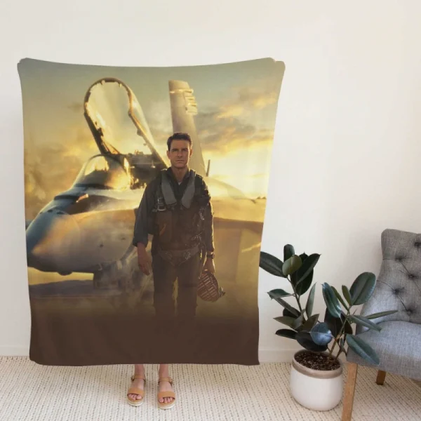 Top Gun Maverick Movie Lt Pete Mitchell Fleece Blanket