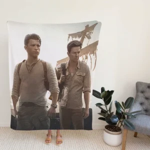 Uncharted Movie Tom Holland Nathan Drake Fleece Blanket